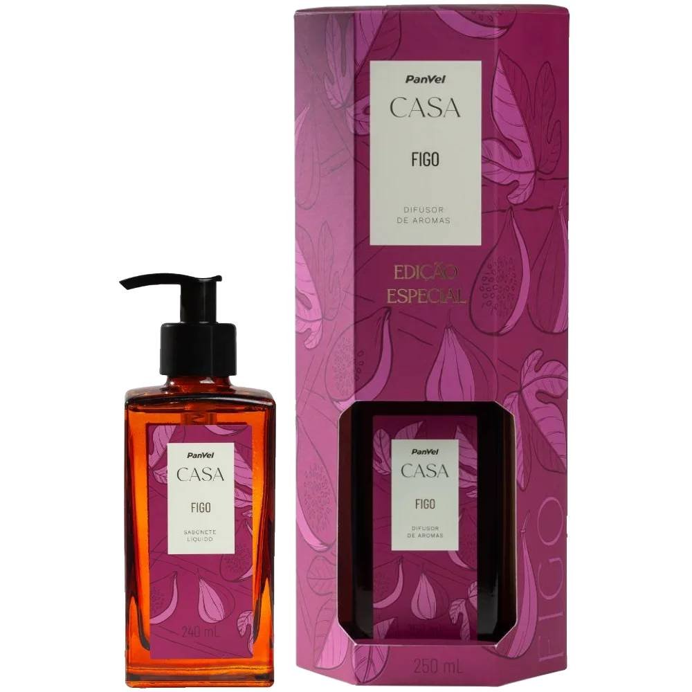 Kit Sabonete Líquido Para Mãos Casa Figo 240ml + Difusor Casa Figo 250ml Panvel Casa