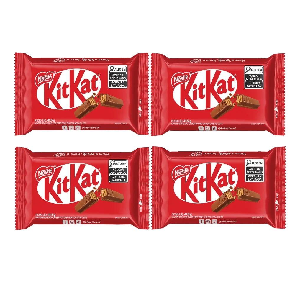 Kit Chocolate Nestlé Kit Kat Ao Leite 41,5g 4 Unidades