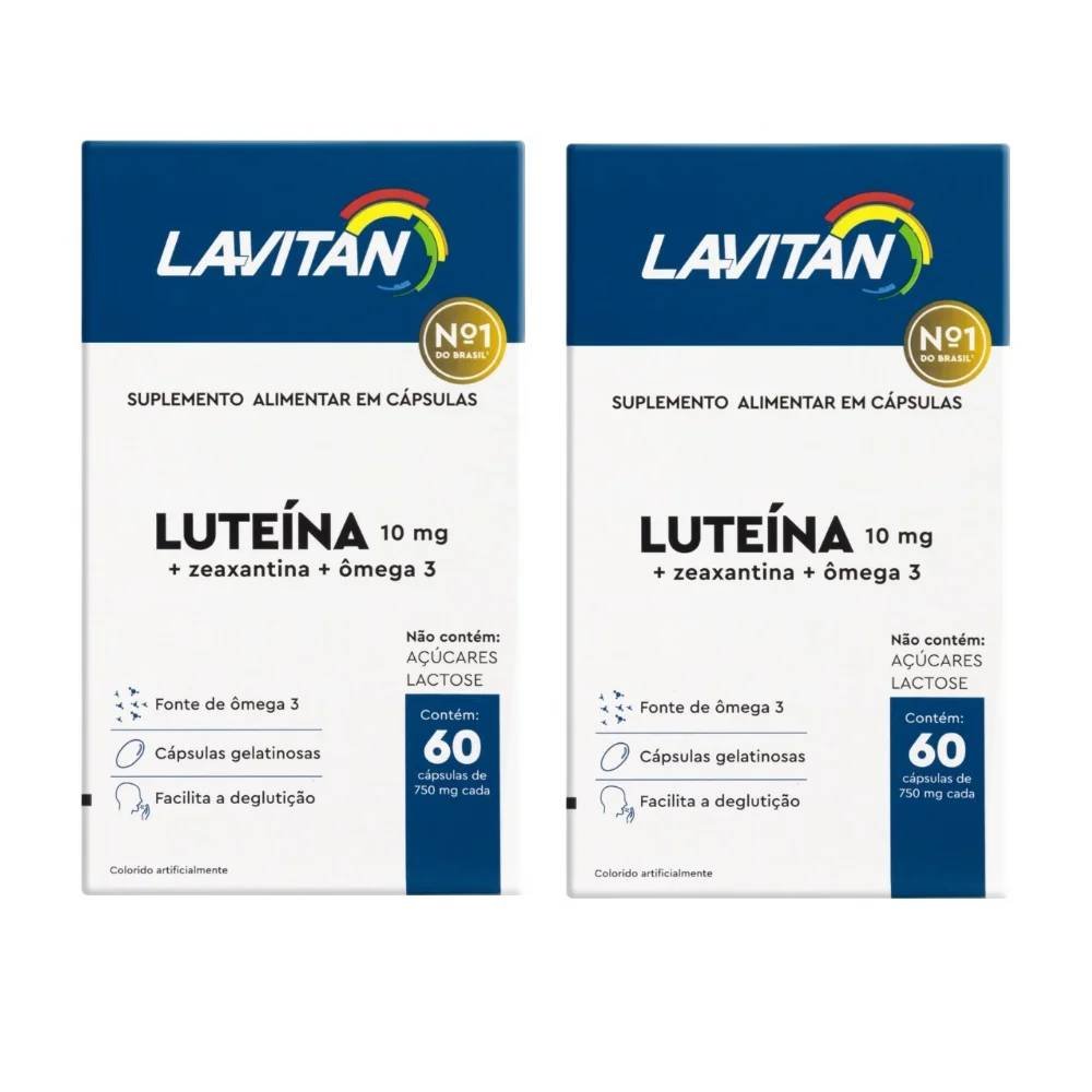 Kit Suplemento Alimentar Lavitan Luteína Com 60 Comprimidos 2 Unidades
