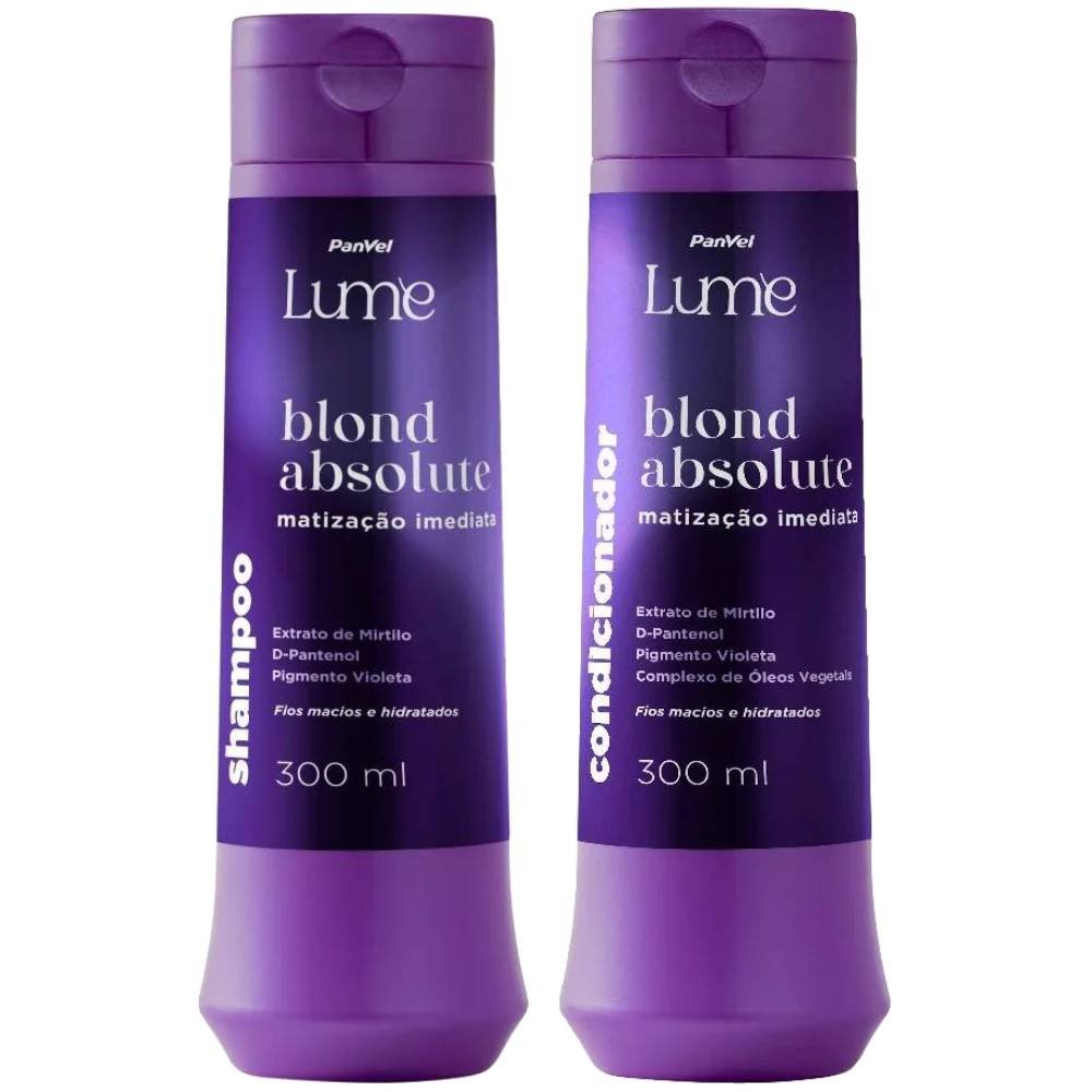 Kit Panvel Lume Matizador Blond Absolute Condicionador  300ml + Shampoo 300ml