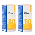 Kit Protetor Solar Facial Em Bastão (stick) Fps80 Panvel Dermativ Cor 10 13g Com 2 Unidades