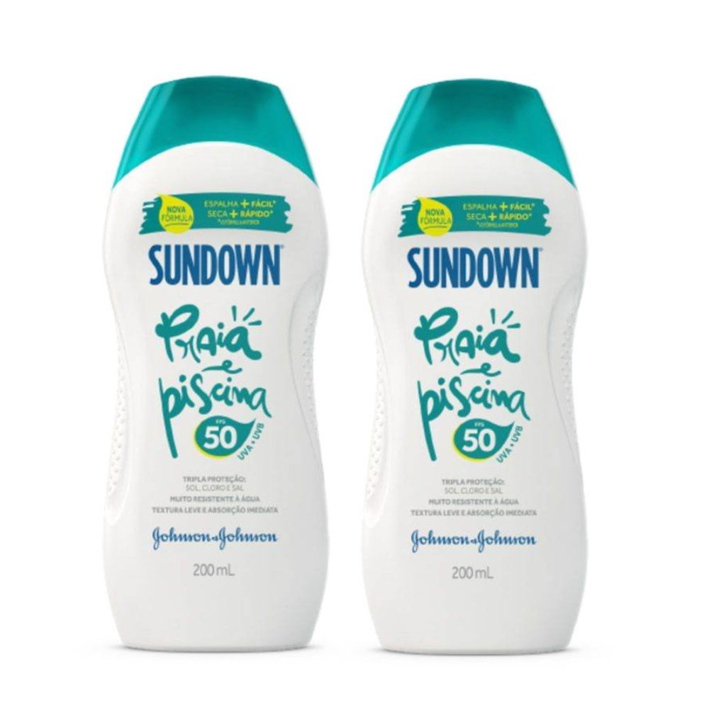 Kit Protetor Solar Sundown Praia E Piscina Fps 50 200ml 2 Unidades