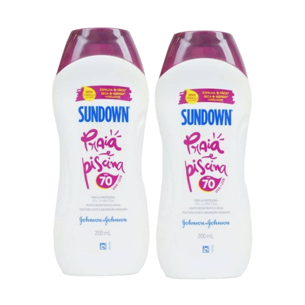 Kit Protetor Solar Sundown Praia E Piscina Fps 70 200ml 2 Unidades