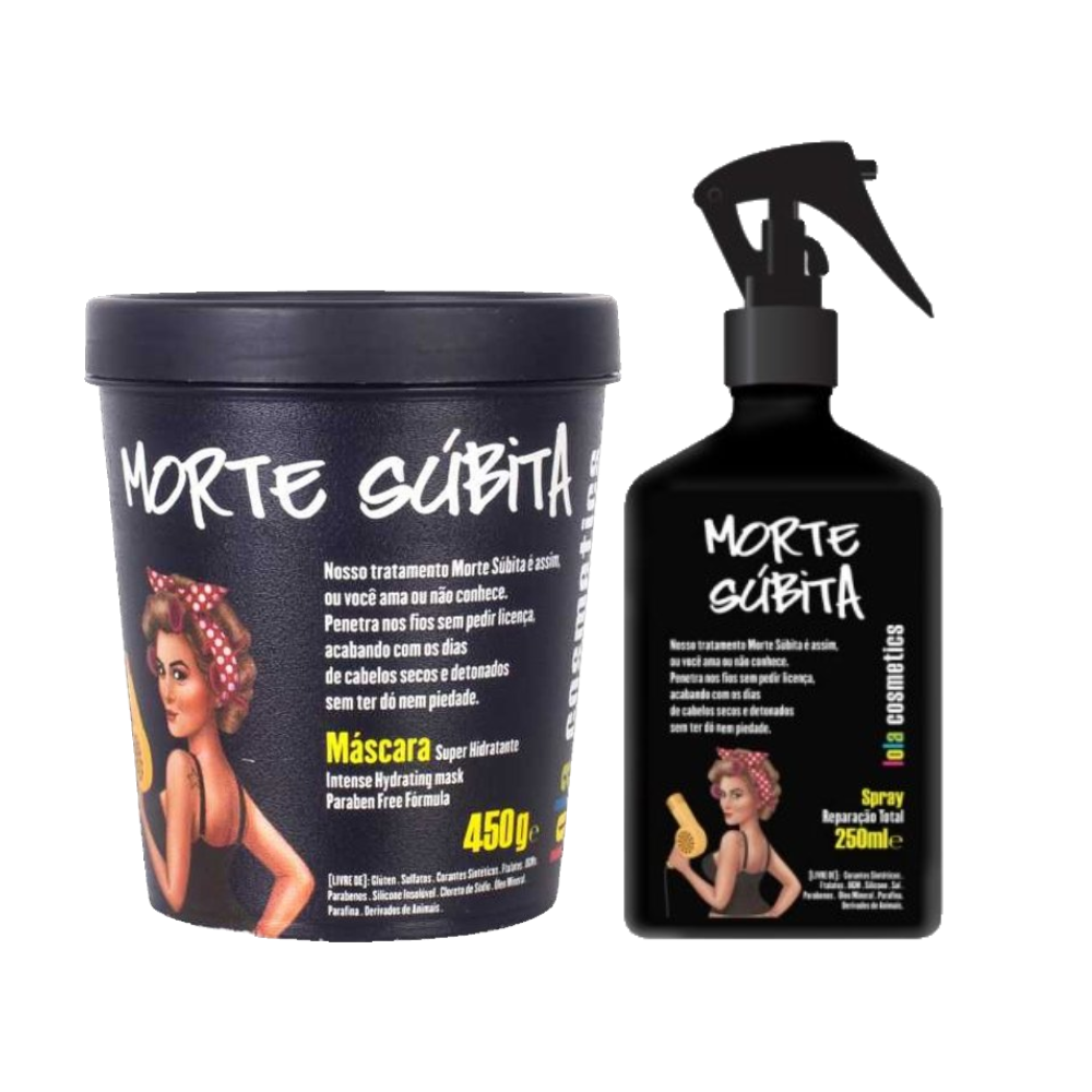 Kit Lola Cosmetics Spray Morte Súbita Reparação Total 250l + Creme De Tratamento Morte Súbita 450g
