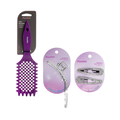 Kit Panvel Kit Com 2 Presilhas De Metal Para Cabelo Shiny Dream Strass Prata + Escova Finalizadora De Cachos E Fitagem + Piranha De Metal De Cabelo Shiny Dream Strass Prata