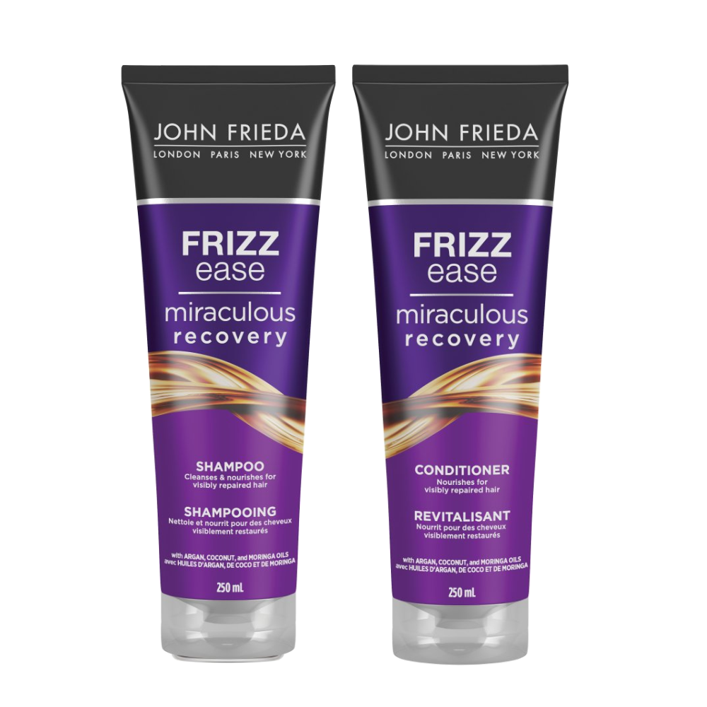 Kit John Frieda Condicionador Frizz Ease Miraculous Recovery 250ml + Shampoo Frizz Ease Miraculous Recovery 250ml