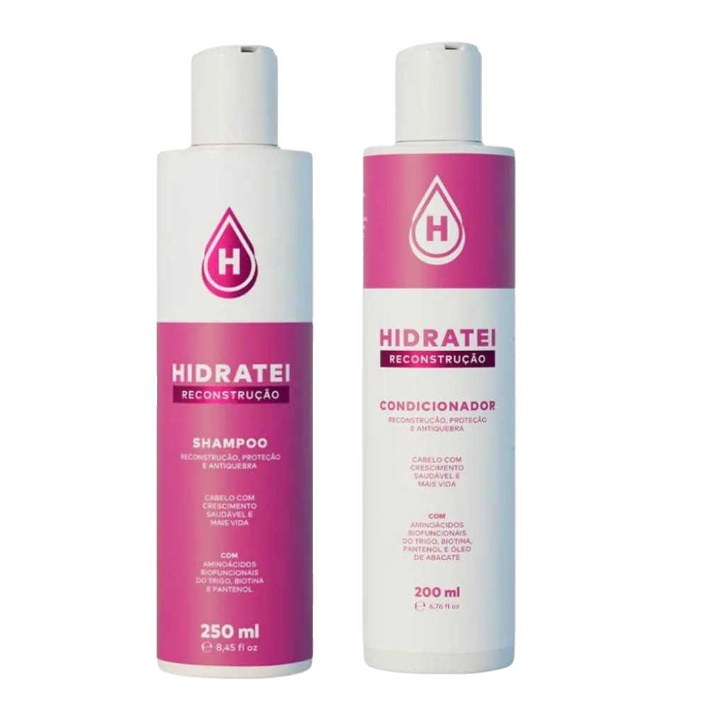 Kit Hidratei Condicionador Reconstrução 200ml + Shampoo Reconstrutor 250ml