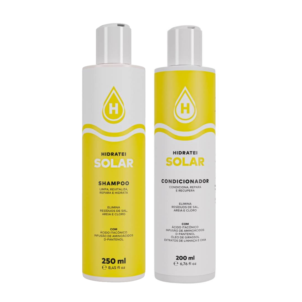 Kit Hidratei Shampoo Solar 250ml + Condicionador Solar 200ml