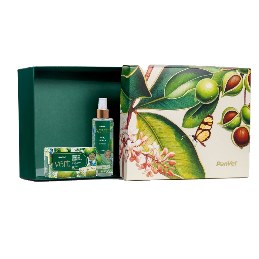 Kit Presente De Natal Panvel Vert Água De Coco Sabonete Em Barra 120g + Body Splash 200ml