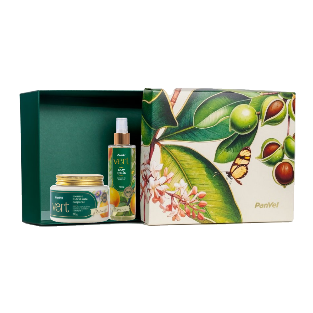 Kit Presente De Natal Panvel Vert Maracujá Body Splash 200ml + Mousse Hidratante Corporal 190g
