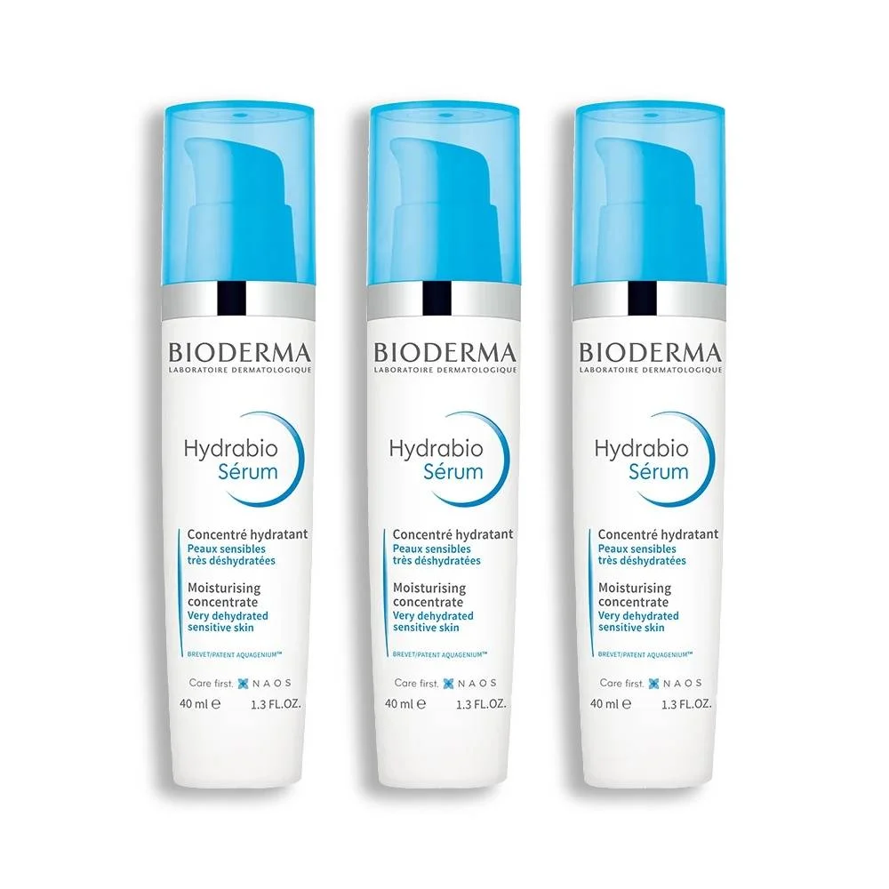 Kit 3x Sérum Hidratante Fortalecedor Facial Bioderma Hydrabio 40ml