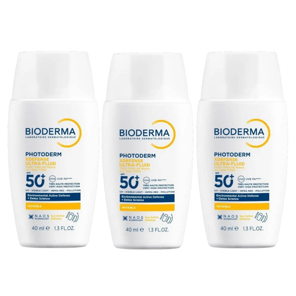 Kit 3x Protetor Solar Facial Bioderma Photoderm Xdefense Fps50+ Neutro 40ml