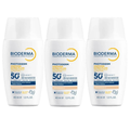 Kit 3x Protetor Solar Facial Bioderma Photoderm Xdefense Spf50+ Cor 1.0 40ml