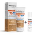 Kit Helioderm Protetor Solar Facial Fps70 Cor 4.0 50G + Protetor Labial Fps30 4,5G
