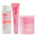 Kit Panvel Tônico Facial Milk Pele Normal A Seca Faces 120Ml + Balm Demaquilante Faces 30G + Máscara Hidratante Labial Faces Marshmallow 10G