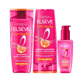 Kit Elseve Shampoo L'oréal Paris Liso Dos Sonhos 400ml + Condicionador L'oréal Paris Liso Dos Sonhos 400ml + Sérum Capilar L'oréal Paris Liso Dos Sonhos 100ml