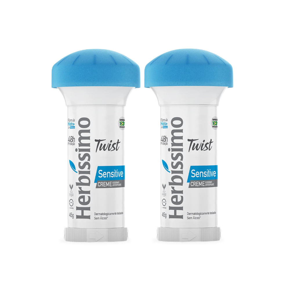 Kit Desodorante Em Creme Herbíssimo Sensitive 45g 2 Unidades