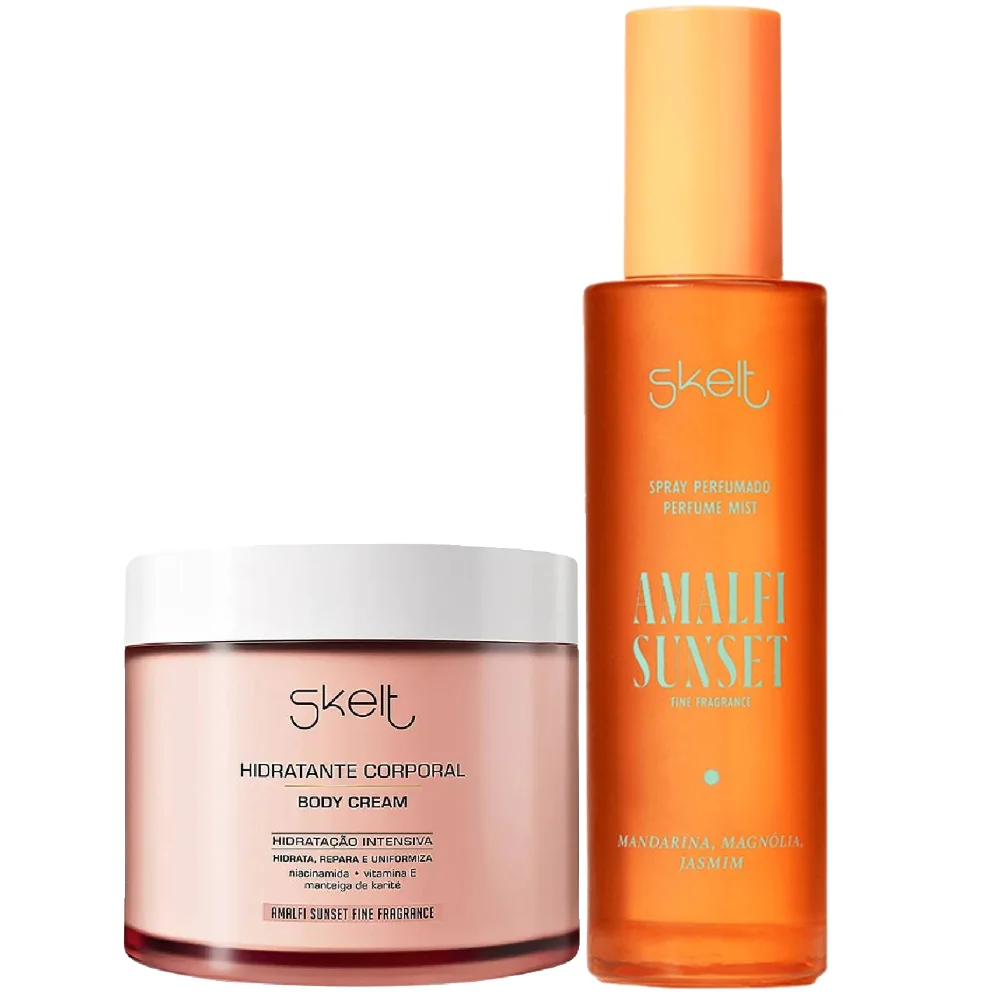 Kit Skelt Body Splash Amalfi Sunset 100ml + Hidratante Corporal Amalfi Sunset 200g