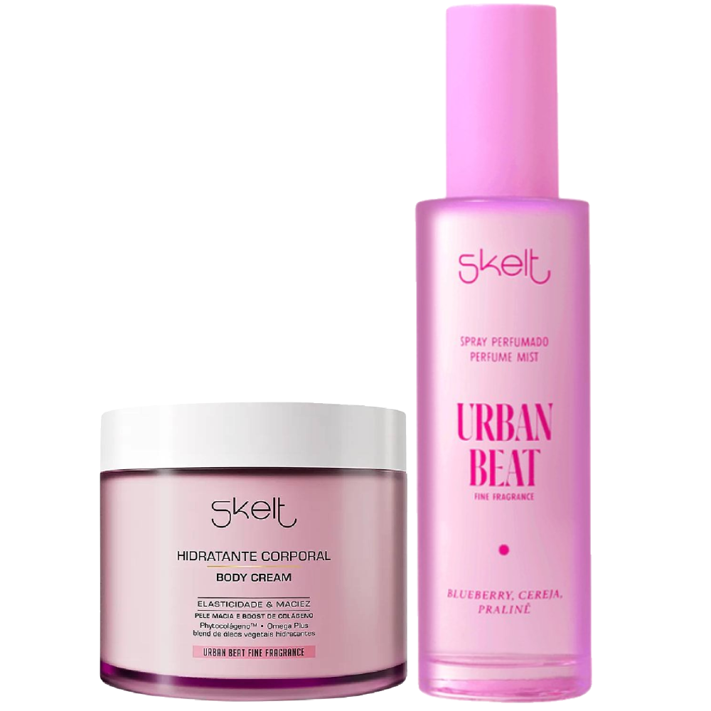  Kit Skelt Hidratante Corporal Urban Beat 200g + Body Splash Urban Beat 100ml