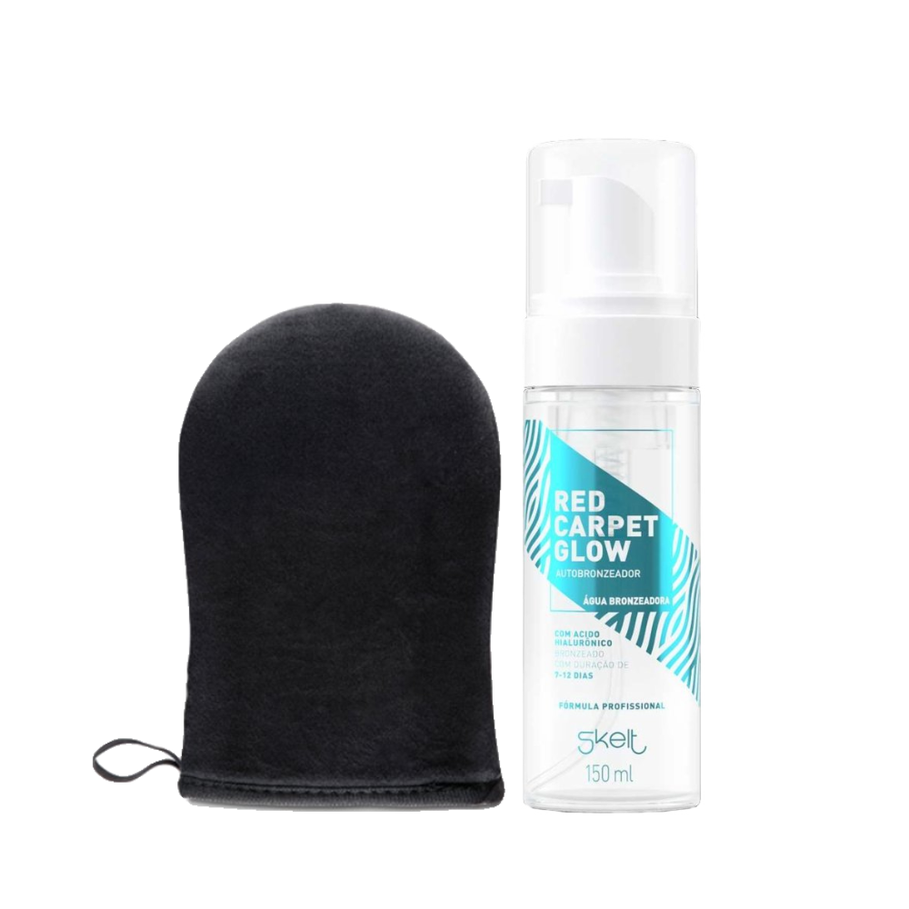 Kit Skelt Água Autobronzeadora 150ml + Luva Aplicadora 1 Unidade