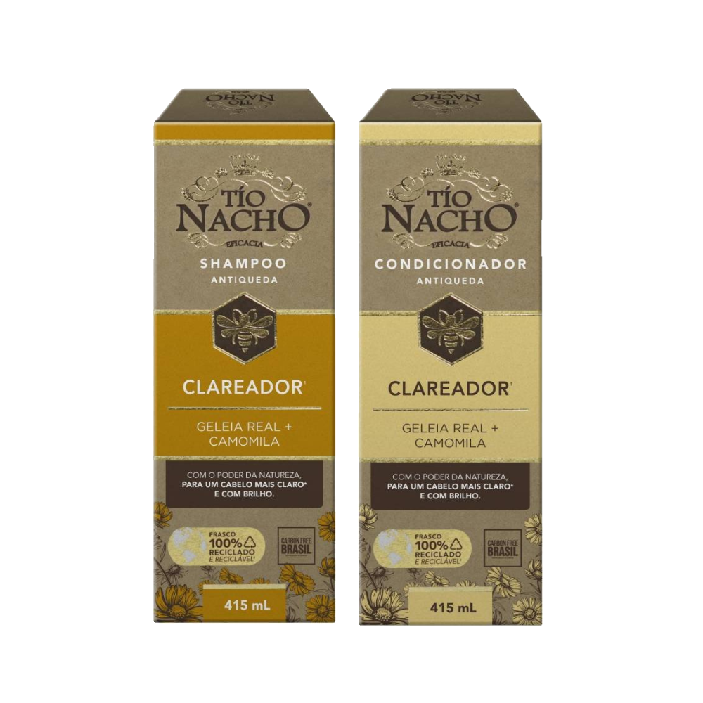  Kit Tio Nacho Shampoo Clareador 415ml + Condicionador Clareador 415ml