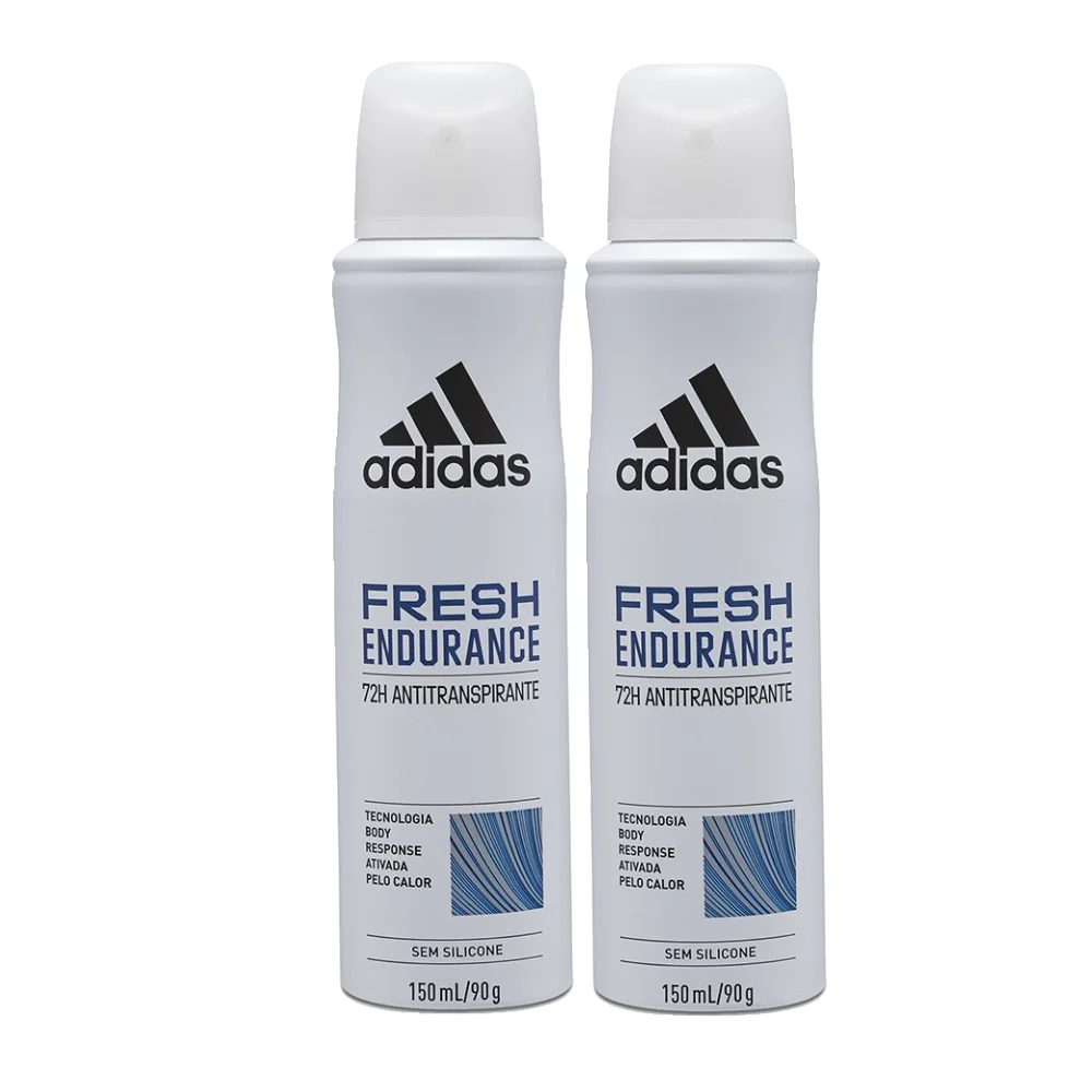 Kit Desodorante Adidas Aerossol Feminino Antitranspirante Fresh Endurance 150ml 2 Unidades
