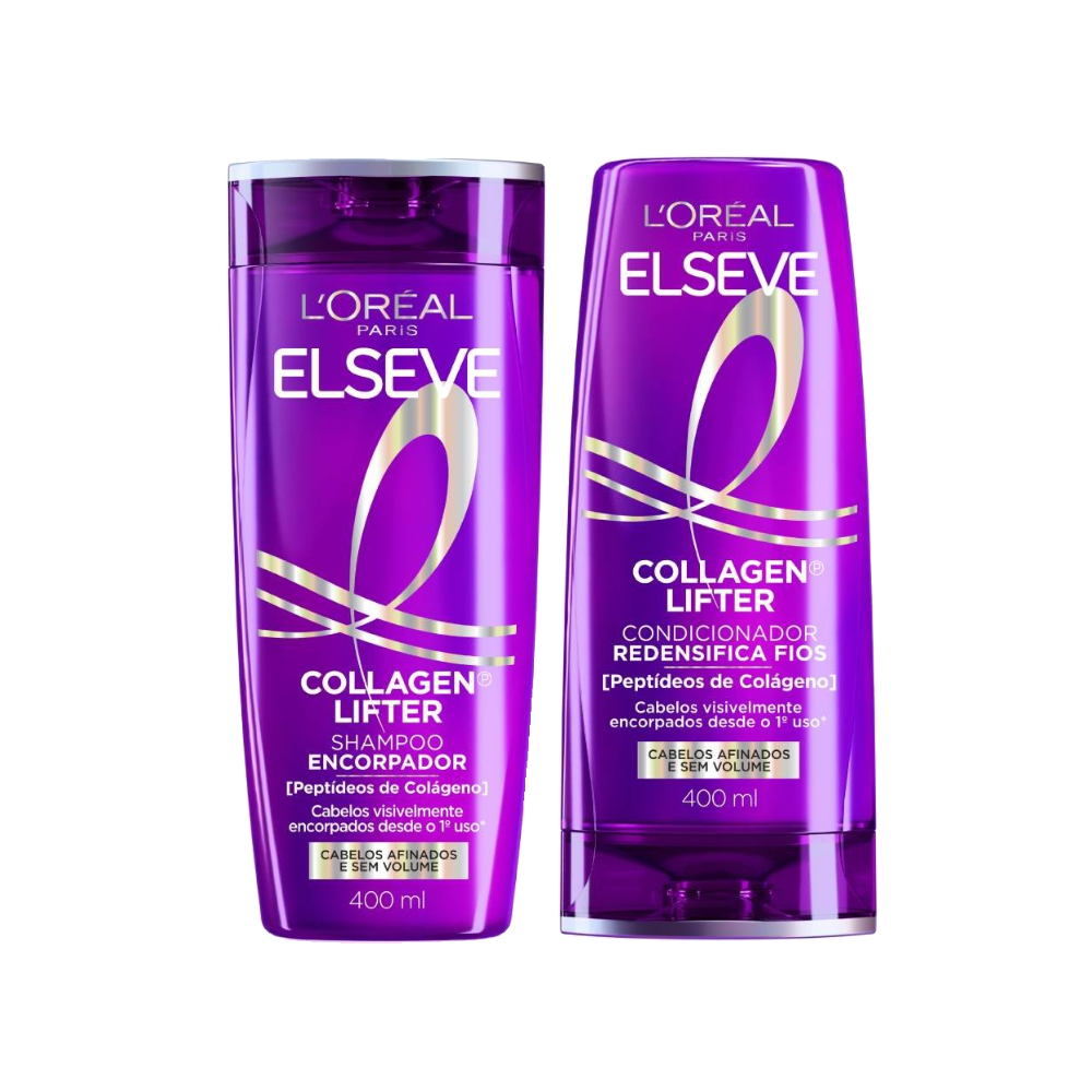 Kit Elseve Shampoo Collagen Lifter 400ml + Condicionador Collagen Lifter 400ml