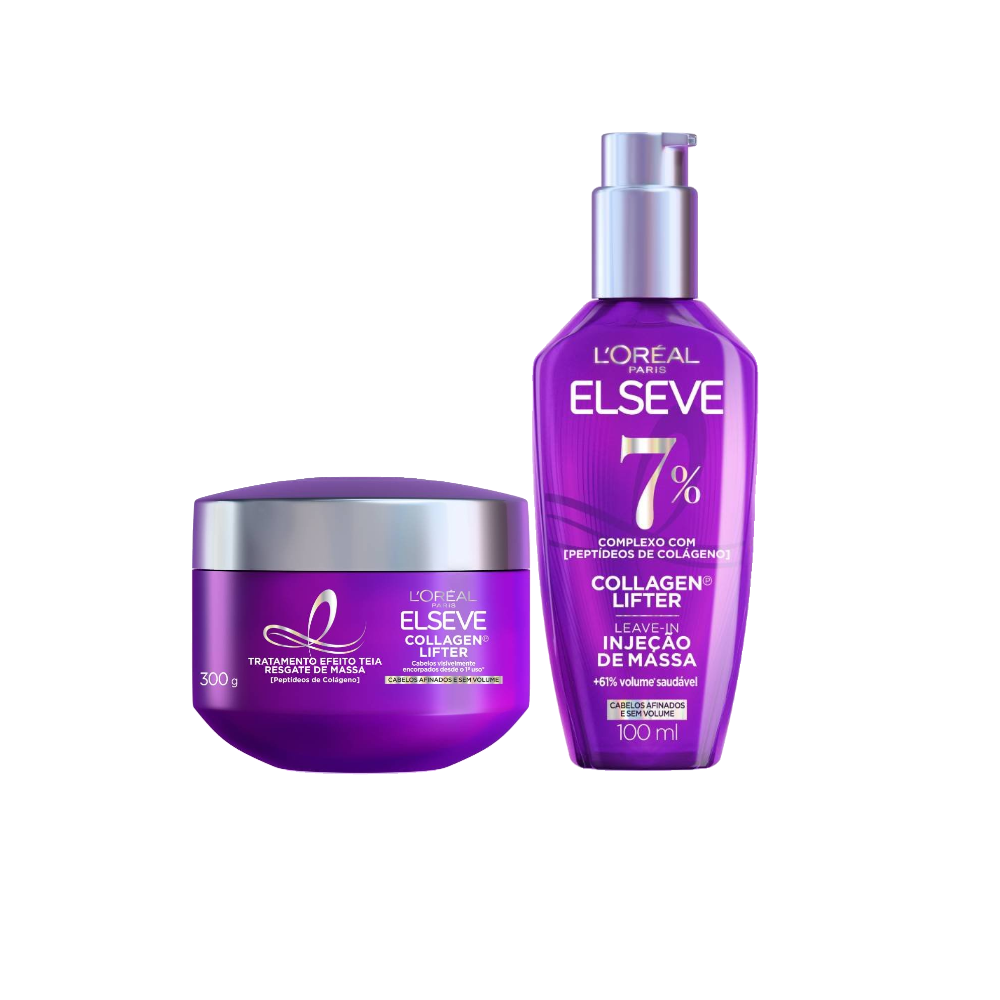 Kit Elseve Máscara De Tratamento Collagen Lifter 300g + Leave In Collagen Lifter 100ml