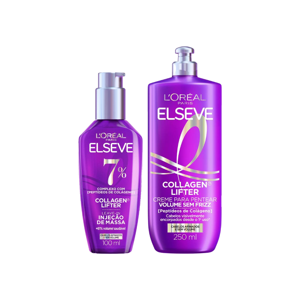 Kit Elseve Leave In Collagen Lifter 100ml + Creme Para Pentear Collagen Lifter 250ml