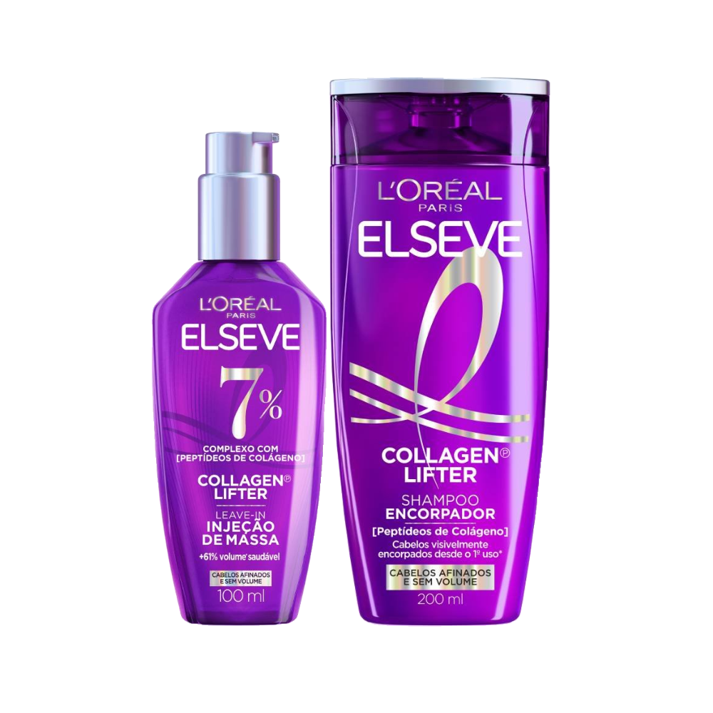 Kit Elseve Leave In Collagen Lifter 100ml + Shampoo Collagen Lifter 200ml