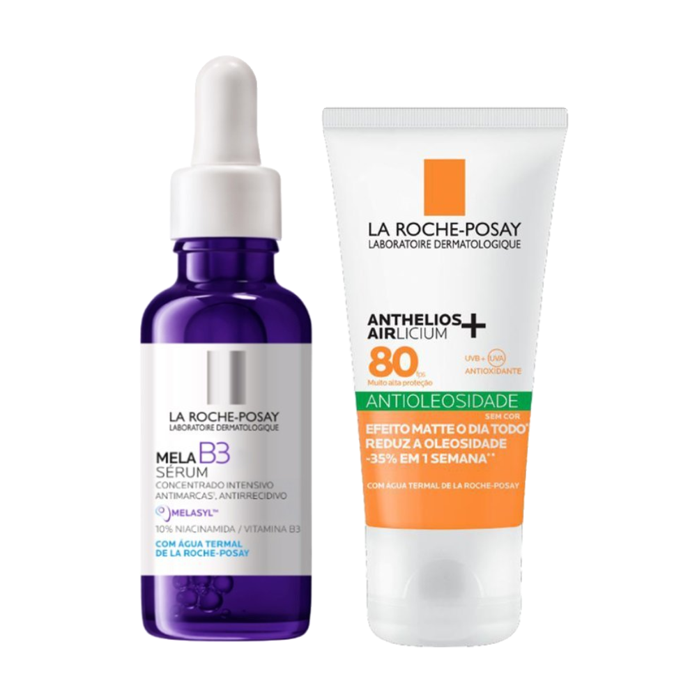 Kit La Roche-posay Sérum Facial Antimanchas Mela B3 Niacinamida 30ml Grátis Protetor Solar Facial Anthelios Airlicium+ Fps80 40g