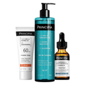 Kit Principia Protetor Solar Facial Fps40 40ml + Gel De Limpeza Facial 350g + Sérum Facial Anti Idade Ácido Hialurônico 2% Com Vitamina B5 1% 30ml