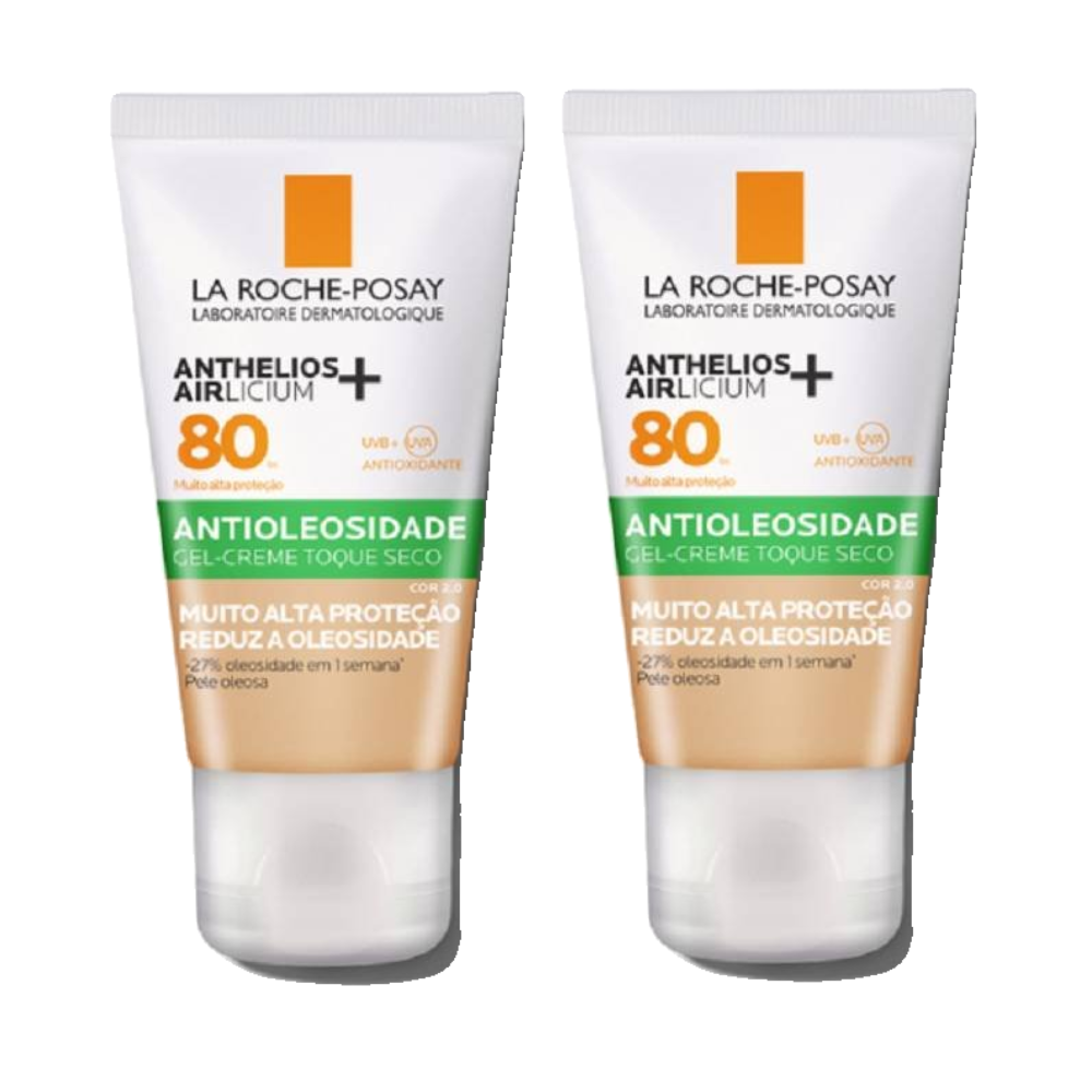 Kit Protetor Solar Facial La Roche-posay Anthelios Airlicium+ Antioleosidade Fps80 Cor 2.0 40g