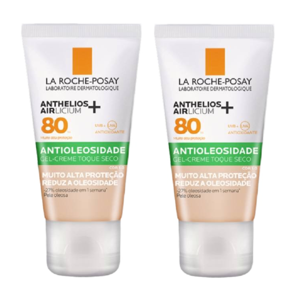 Kit Protetor Solar Facial La Roche Posay Anthelios Airlicium Fps80 Cor 1.0 40g