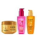 Kit Elseve Sérum Capilar Liso Dos Sonhos 100Ml + Óleo Extraordinário Capilar 100Ml + Creme De Tratamento Nutrição Intensa 300G
