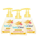 Kit Sabonete Líquido Da Cabeça Aos Pés De Glicerina Baby Dove Hidratação Glicerinada 200Ml - 3 unidades