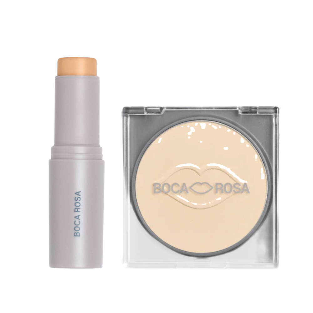Kit Boca Rosa Beauty Base Multifuncional Stick Pele Fps30 Br11 12g + Pó Compacto Translúcido Cuscuz 9g Com 25%off