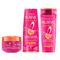 Kit Elseve Creme De Tratamento Capilar L'oreal Paris Liso Dos Sonhos 300g + Condicionador 400ml + Shampoo 400ml
