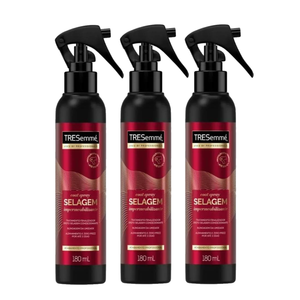 Kit Finalizador Capilar Tresemmé Coat Spray Selagem Impermeabilizante 180ml Leve 3 Pague 2