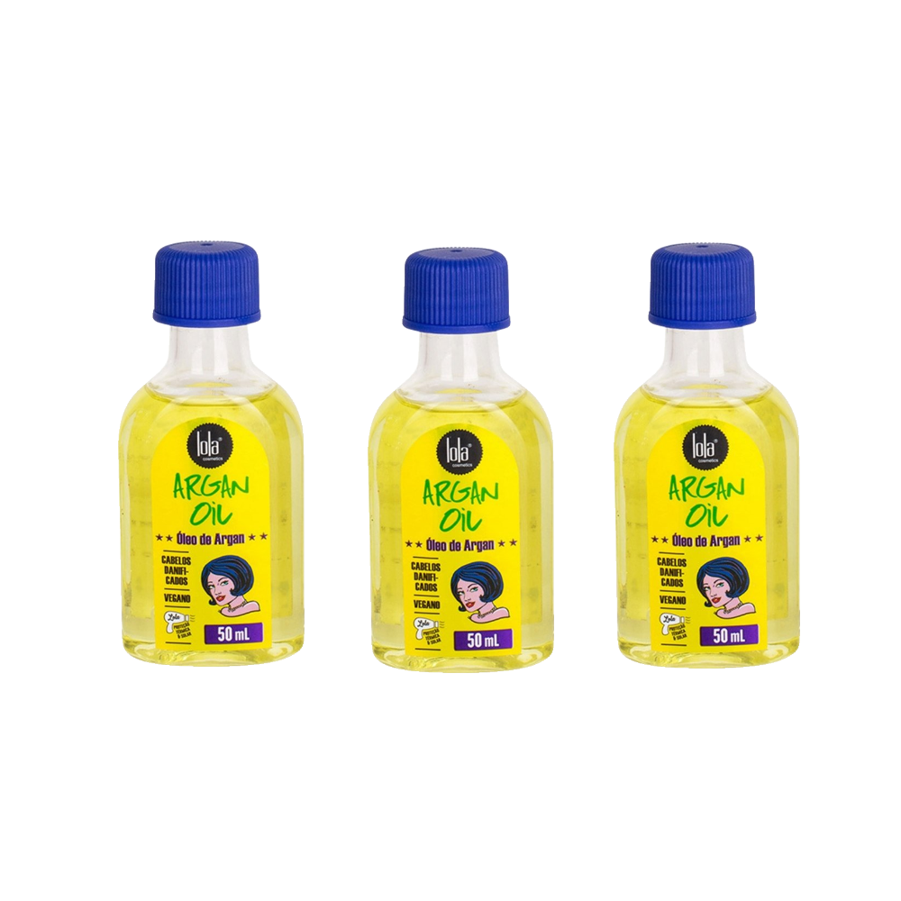 Kit Leve 3 Pague 2 Óleo Capilar Argan Oil Lola Cosmetics 50ml