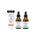 Kit Principia Sérum Facial Antiacne E Oleosidade Mix 01 30Ml + Sérum Facial Anti Idade Ah 2 Ácido Hialurônico 2% + Vitamina B5 1% 30Ml + Protetor Solar Facial Ps 01 Fps 60 40Ml