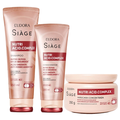 Kit Eudora Siage Nutri Acid Complex Shampoo 250Ml + Condicionador 200Ml + Máscara de Tratamento Capilar Eudora Siàge 250G
