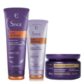 Kit Eudora Siage Shampoo Liso Intenso 250Ml + Condicionador Liso Intenso 200Ml + Máscara de Tratamento Capilar Resgate Imediato 250G