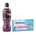 Kit Probiótico Enterogermina 2B Bcfu 10 Frascos grátis Isotônico Powerade Uva 500Ml
