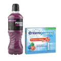 Kit Probiótico Enterogermina Plus 5 Frascos grátis Isotônico Powerade Uva 500Ml