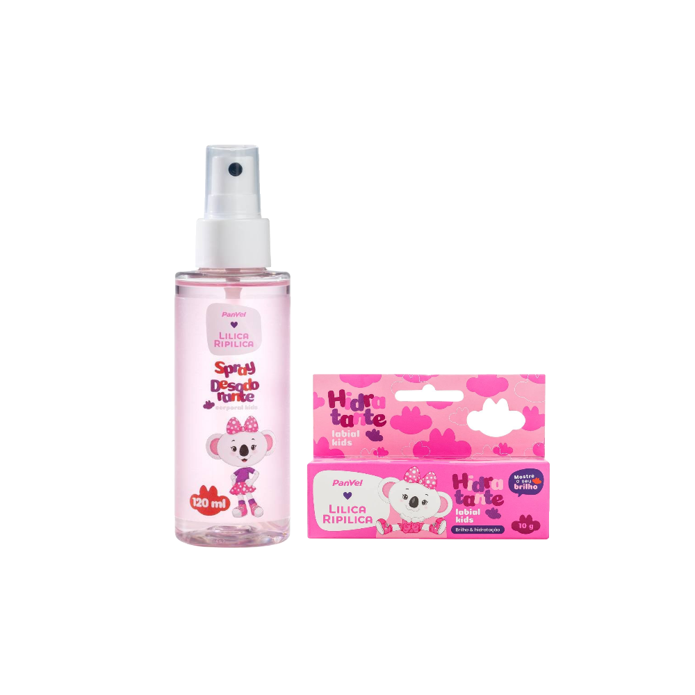 Kit Panvel Spray Desodorante Corporal Kids Lilica Ripilica 120ml + Hidratante Labial Kids Lilica Ripilica 10g