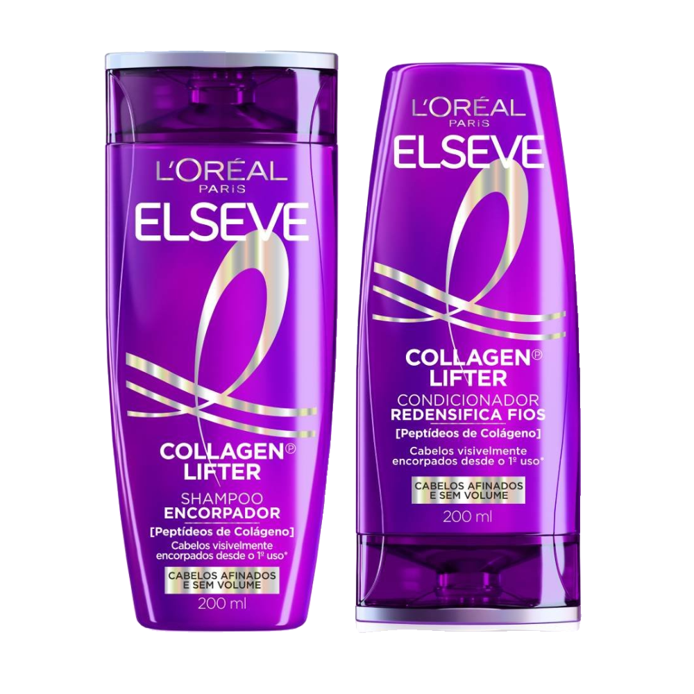 Kit Elseve Condicionador Collagen Lifter 200ml + Shampoo Collagen Lifter 200ml