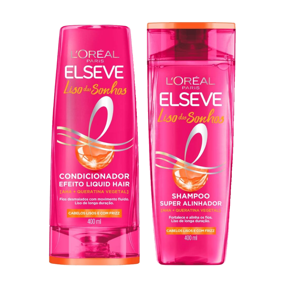 Kit Elseve Shampoo L'oréal Paris Liso Dos Sonhos 400ml + Condicionador L'oréal Paris Liso Dos Sonhos 400ml