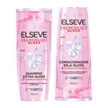 Kit Elseve Shampoo L'Oreal Paris Glycolic Gloss 400Ml + Condicionador L'Oreal Paris Glycolic Gloss 400Ml