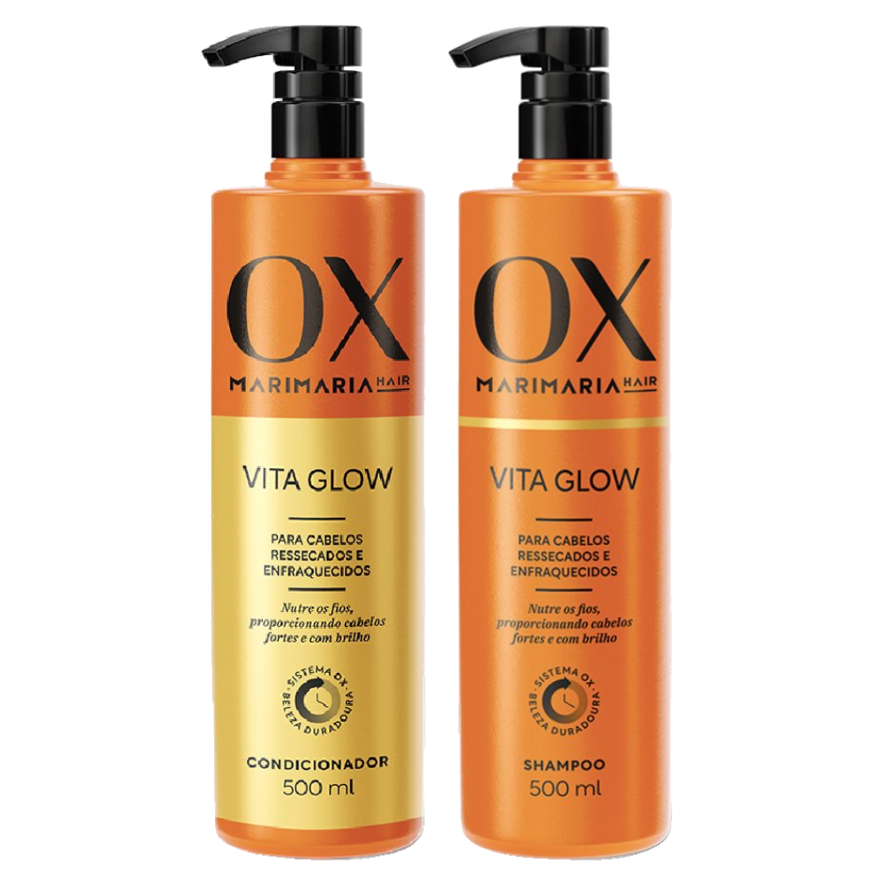 Kit Condicionador Ox Mari Maria Vita Glow 500ml + Shampoo Ox Mari Maria Vita Glow 500ml